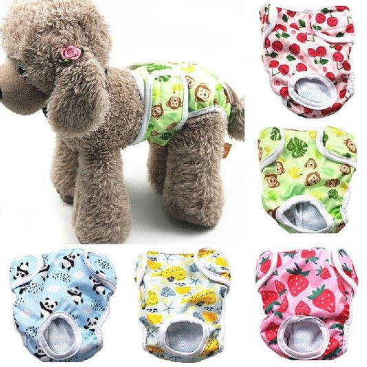 KFX-8625341 Washable Dog Diaper Pants for Extra Small to Extra Large Sizes in Multiple Colors
