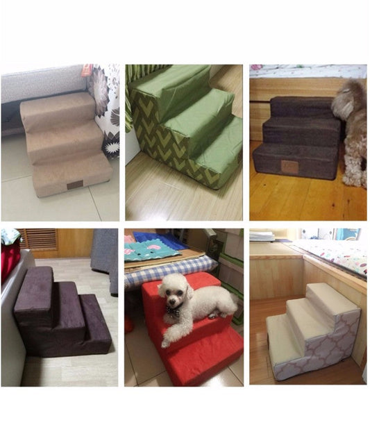 KFX-8638653 Pet Dog Climbing Stairs - Sponge Steps for Easy Bed Access