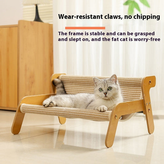 KFX-8646205 Recliner Cat Scratch Board with Replacement Mat - Scratch-Resistant Linen Style