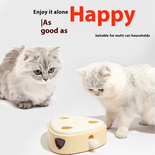 KFX-8646845 Automatic Induction Cat Teaser Toy - Cream Cheese Color, ABS Material