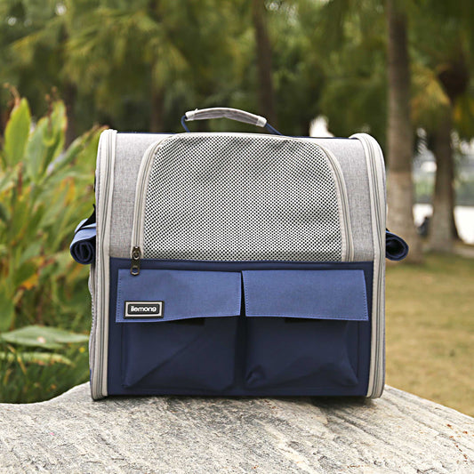 KFX-8647869 Stylish Foldable Soft Pet Carrier with Adjustable Ventilation for Dogs and Cats