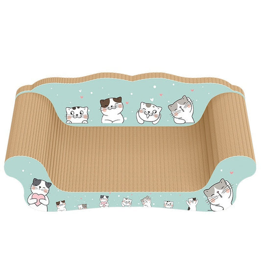 KFX-8671293 Integrated Cat Sofa Bed with Scratch Board - Available in Multiple Sizes for Cats up to 25kg