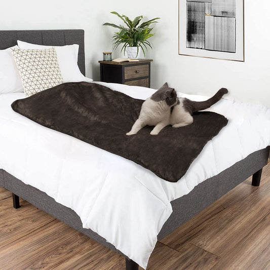 KFX-8674877 Waterproof Fashion Simple Dog Pet Mat - Polyester Fiber in Grey, Camel, Coffee, Navy