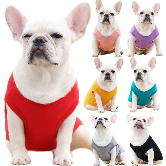 KFX-8684349 Lightweight Cotton Dog Vest for Small to Extra Large Dogs - Summer T-shirt Style
