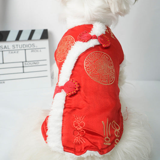 KFX-8685117 Festive Thick Cotton Sweatshirt for Cats and Dogs in Various Colors and Sizes