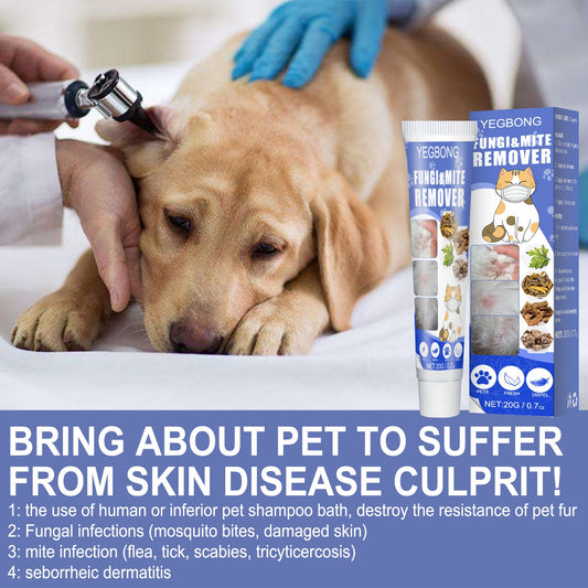 KFX-8686397 Pet Anti-Mite Cream for Dogs - Relieves Itching and Dry Skin with Chamomile and Sophora Flavescens, 20g