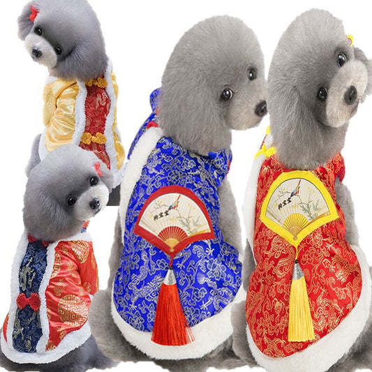 KFX-8686909 Chinese Style Tang Suit Costume for Dogs in Various Colors and Sizes