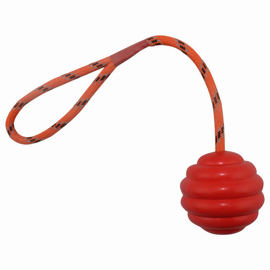 KFX-8687165 Multi-Color Rubber Molar Cleaning Knot Toy for Dogs - Interactive Bite-Resistant Pet Ball