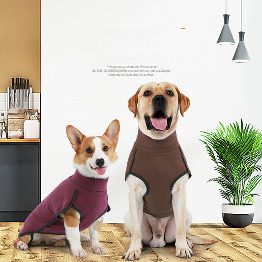 KFX-8721469 Cozy Cotton Sweater for Dogs in Brown and Wine Red, Multiple Sizes Available