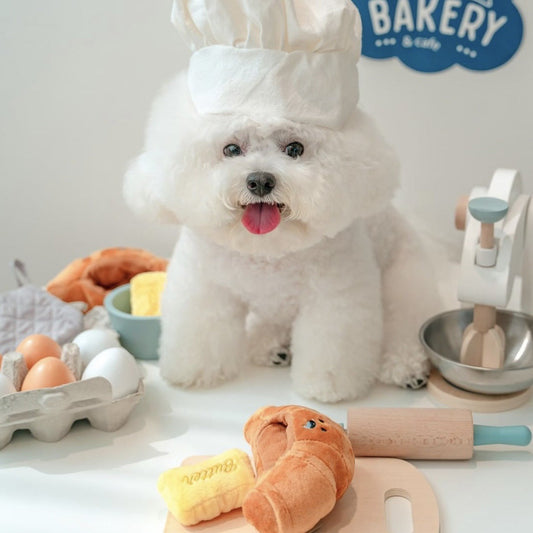 KFX-8732477 Plush Butter Croissant Pet Toy with Sound for Dogs