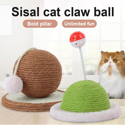 KFX-8744509 Sisal Cat Claw Grinding Ball - Durable Round 12cm Cat Scratching Toy
