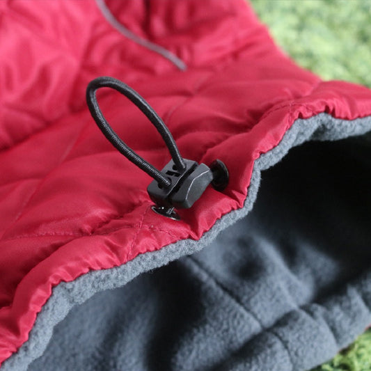 KFX-8746685 Autumn and Winter Cotton Clothes for Medium to Large Dogs in Dark Jujube Red and Black