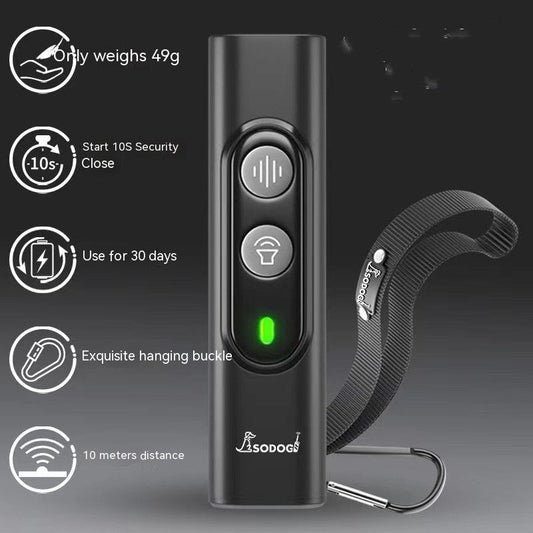 KFX-8747581 Portable Ultrasonic Dog Repellent Device with 10m Range for Cats, Snakes, and Mice