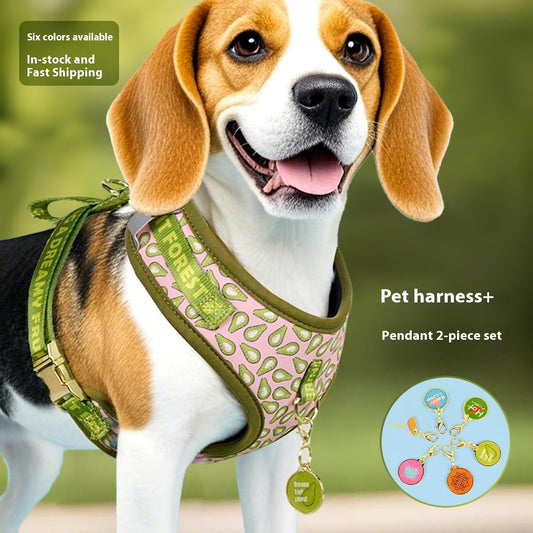 KFX-8770621 Adjustable Breathable Dog Harness - Comfortable Polyester Pet Strap in Various Sizes