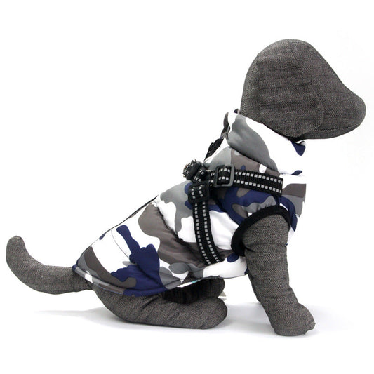KFX-8771005 Winter Warm Pet Dog Jacket with Lace Up Design for Puppies in Various Sizes