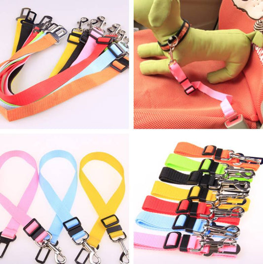 KFX-8773949 Adjustable Polyester Dog Seatbelt Leash for Safe Car Travel