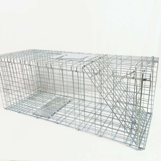 KFX-8780349 Foldable Fully Automatic Cat Trap Cage with Galvanized Steel, Multiple Sizes Available