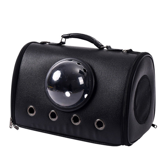 KFX-8786493 Portable Large-Capacity Cat and Dog Bag with Stylish Leather Design