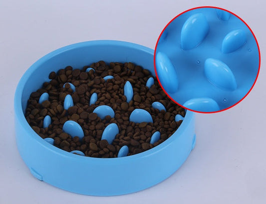 KFX-8788797 Pet Slow Feeder Bowl for Dogs and Cats - Reduces Overeating, Made from Food-Safe Plastic