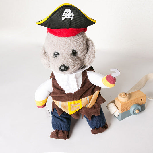 KFX-8789181 Pirate Costume for Small Dogs – Fun Polyester Pet Clothing in Sizes S, M, L, XL
