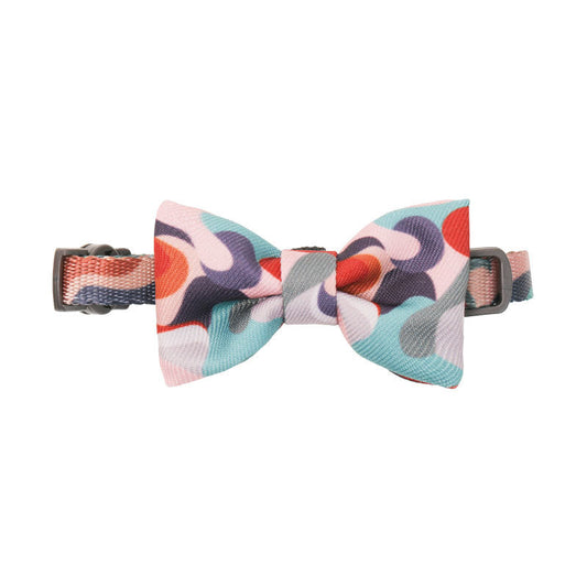 KFX-8790589 Stylish Cotton Bow Tie Cat Collar in Multiple Designs and Colors