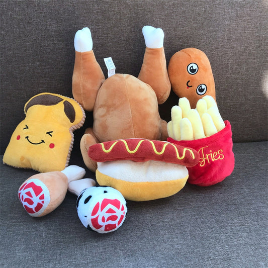 KFX-8798013 Bite Resistant Plush Dog Toy with Sound for Playful Pets