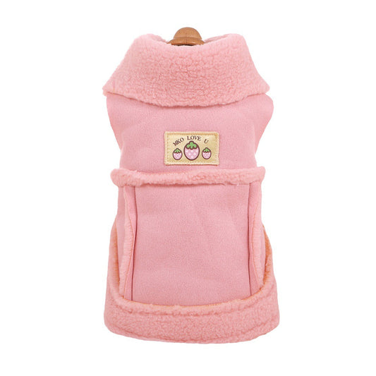 KFX-8820029 Cozy Pet Fleece-lined Double-layer Plush Cotton-padded Coat for Dogs