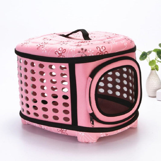 KFX-8827581 EVA Portable Collapsible Pet Backpack - Breathable Dog Carrier - 45x38x32cm - Available in Black, Pink, Champagne, Gray