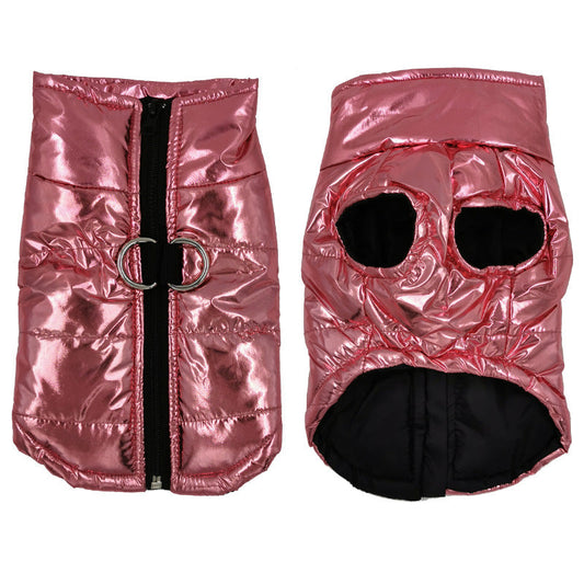 KFX-8852541 Glossy Cotton Pet Vest Jacket for Dogs - Available in Bright Colors and Various Sizes