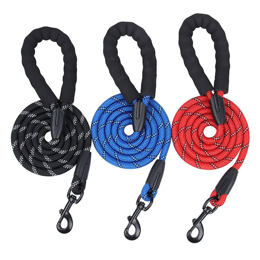 KFX-8857917 Reflective Nylon Dog Leash in Multi-Color for Medium and Large Breeds