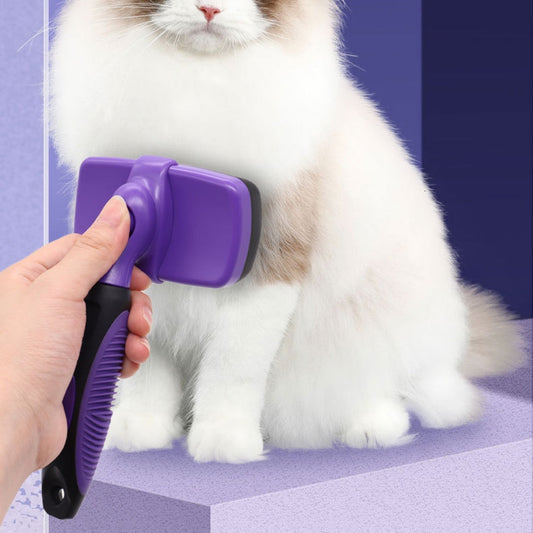 KFX-8859709 Minimalist Plastic Dog Comb Brush in Various Colors