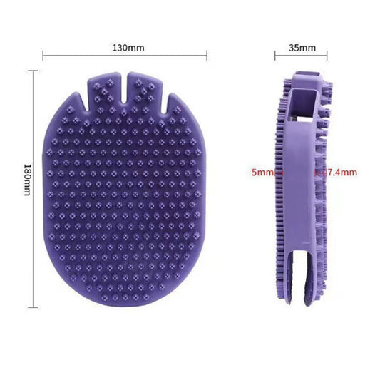 KFX-8883005 Soft Bristle Dual-Sided Pet Massage and Shampoo Brush for Dogs and Cats