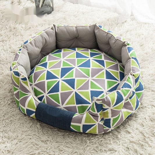 KFX-8885181 Round Winter Warm Dog and Cat Mattress - Removable and Washable Pet Bed in Multiple Colors and Sizes