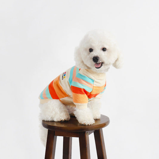 KFX-8886205 Colorful Striped Casual Dog Clothes for All Sizes