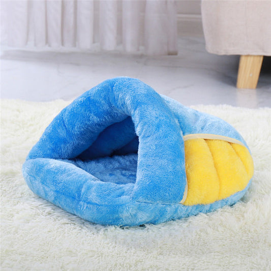 KFX-8902461 Cozy Indoor Cat Bed - Soft, Warm, Comfortable Pet House in Multiple Colors
