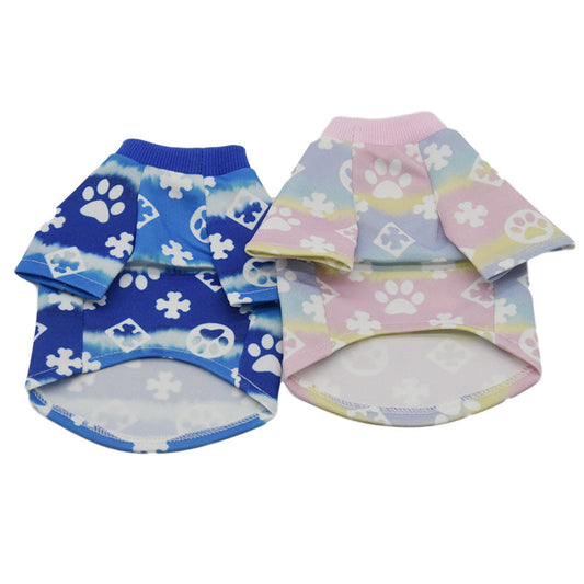 KFX-8918077 Gradient Casual Dog Clothes for Spring and Autumn – Two-Legged Teddy Apparel in Acrylic