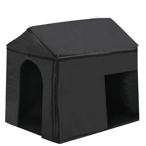KFX-8938813 Large Insulated Outdoor Dog House with Porch and Elevated Floor for Medium & Large Breeds