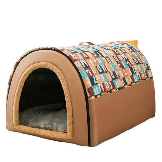 KFX-8939197 Four Seasons Universal Removable and Washable Dog Kennel – Available in Fashion Brown, Nordic Gray, and Gentleman Plaid Blue