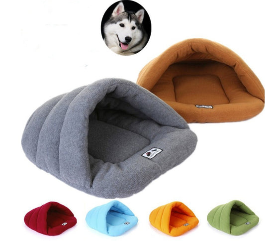 KFX-8939965 Pet Cozy Cave Sleeping Bag - Fleece Material, Multiple Colors & Sizes for Small Pets