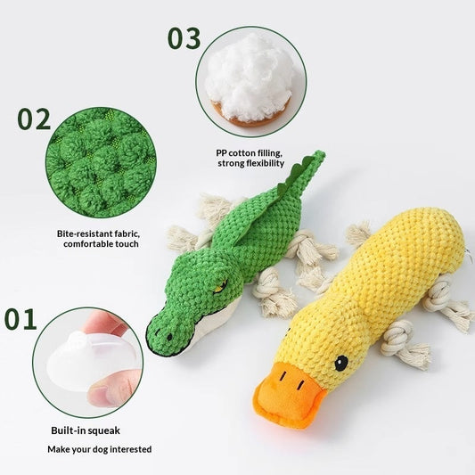 KFX-8948285 Chewable Plush Pet Toy with Sound for Dental Care and Entertainment