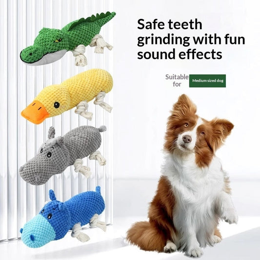 KFX-8948285 Chewable Plush Pet Toy with Sound for Dental Care and Entertainment