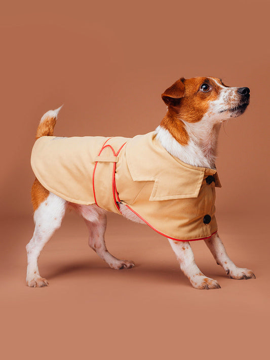 KFX-8954813 Cotton British Style Pet Overcoat for Dogs in Multiple Sizes
