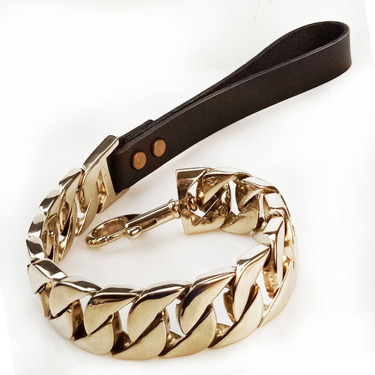 KFX-8956221 Stainless Steel Traction Chain with Sandblasted Black Handle - 32-Link, Scalable, Available in Multiple Colors