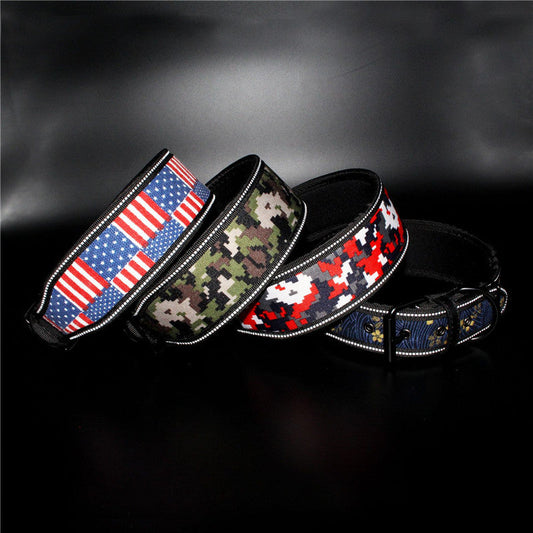 KFX-8964157 Reflective Adjustable Dog Collar for Comfort and Breathability, Available in Multiple Sizes