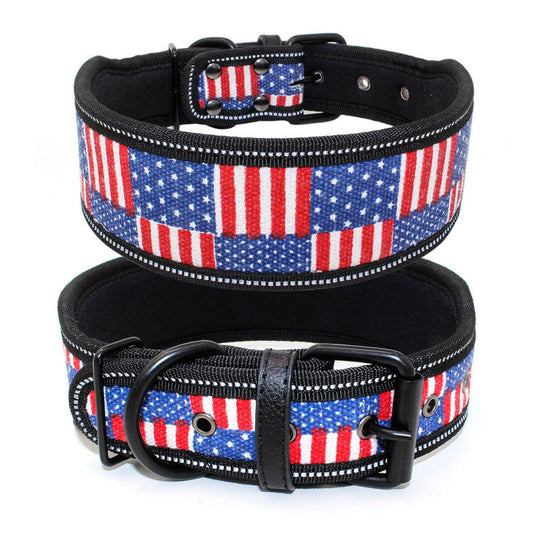 KFX-8964157 Reflective Adjustable Dog Collar for Comfort and Breathability, Available in Multiple Sizes