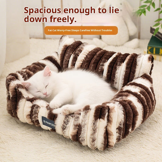 KFX-8967997 Large Plush Pet Sofa Bed for Cats - Available in Multiple Sizes and Colors