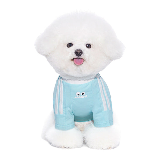KFX-8979261 Small Pet Clothing for Dogs and Cats in Pink and Blue, Cotton and Spandex Blend, Casual Style, Multiple Sizes Available