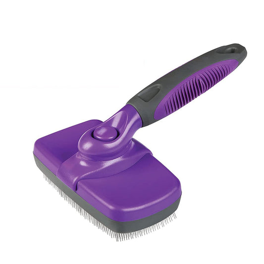 KFX-8985021 Self-Cleaning Slicker Brush for Pets - Fashionable Design, Easy to Use, Effortlessly Removes Loose Hair