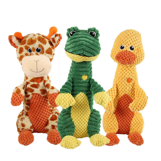 KFX-8993597 Plush Pet Toy Collection - Molar Sounding Dolls in Various Animal Designs 30-35cm