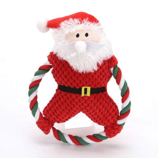 KFX-8994621 Christmas-Themed Tear-Resistant Plush Pet Toy for Cats and Dogs